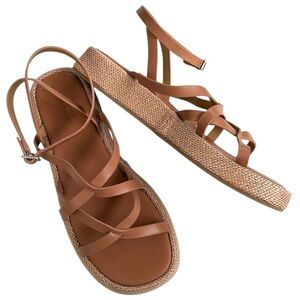 EUC Madewell Leather Sabina Sandals Tan Size 9.5